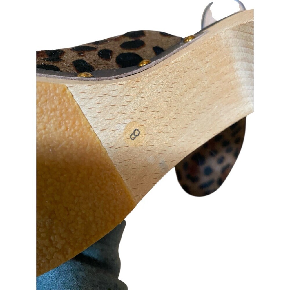 J.Jill Mule Clog Slide Womens Size 8 Brown Leopard Print Studded Slip On - Picture 5 of 8
